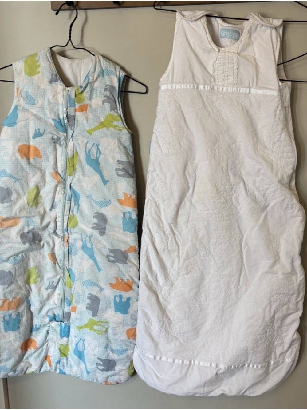 Two 2.5 tog grobag sleep sacks size for 18-36m